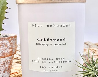 Driftwood Soy Wax Candle {FREE SHIPPING}