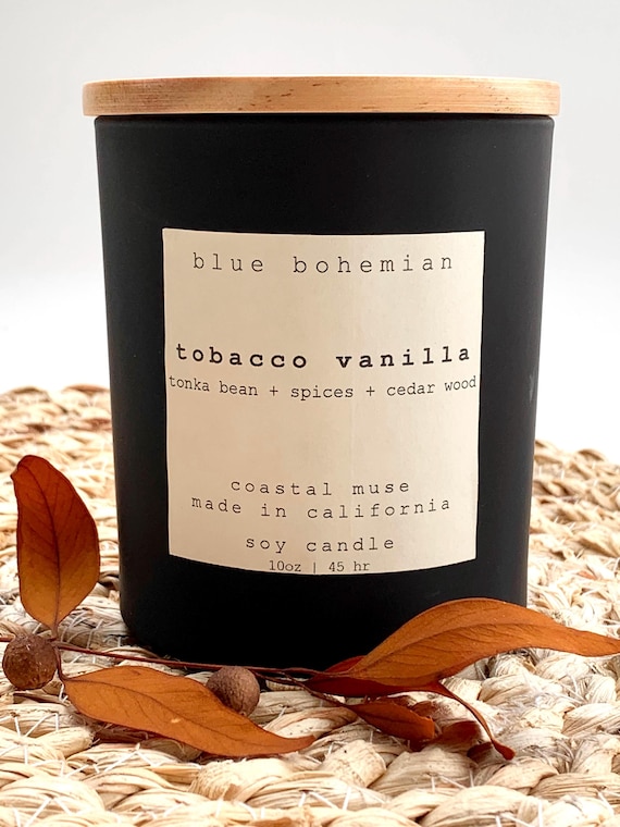 Tobacco Vanilla Soy Candle: Cozy Fall Scent - 10 Oz