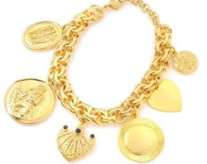 Jackie Kennedy Charm Bracelet JBK Gold Bracelet by Camrose Kross Gift for Graduation Birthday Anniversary or Gift for Her - 64g