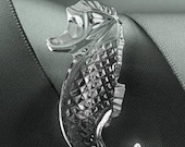 Waterford Crystal Brooch - Glass Seahorse