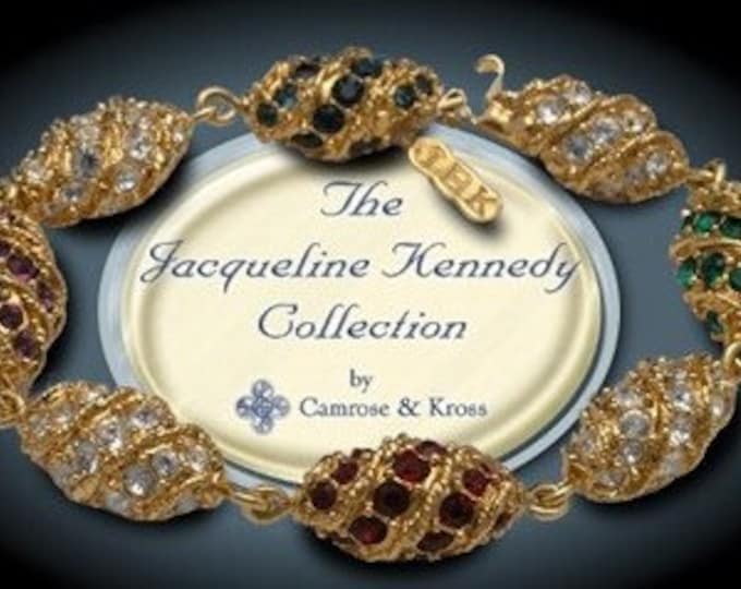 Jackie Kennedy Easter Egg Bracelet in Gold with Stones in Royal Colors by Camrose Kross for Anniversary Birthday or Easter Gift for Her - 75