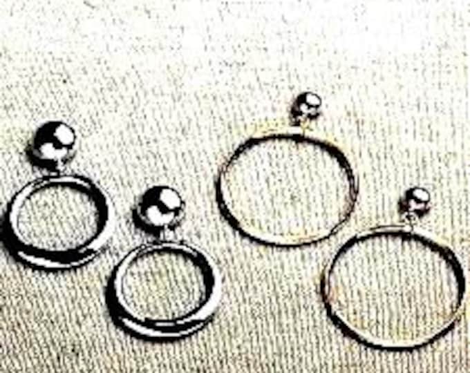 Audrey Hepburn Hoop Earrings SET 1 Gold Pair and 1 Silver Pair by Camrose Kross Gift for Her Birthday or Gift for Woman - 714