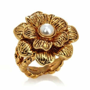 Audrey Hepburn Gold Ring with Pearl Center by Camrose and Kross for Wedding  Anniversary or June Birthday Gift for Her