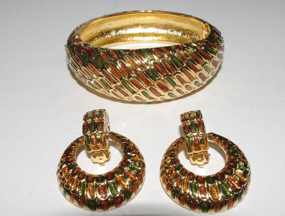 Joan Rivers Jewelry Set, Bracelet and Clip On Earr