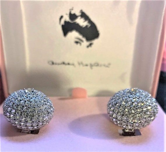 Audrey Hepburn Crystal Earrings - Disco Ball Clip