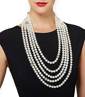 Audrey hepburn pearl store necklace costume jewelry