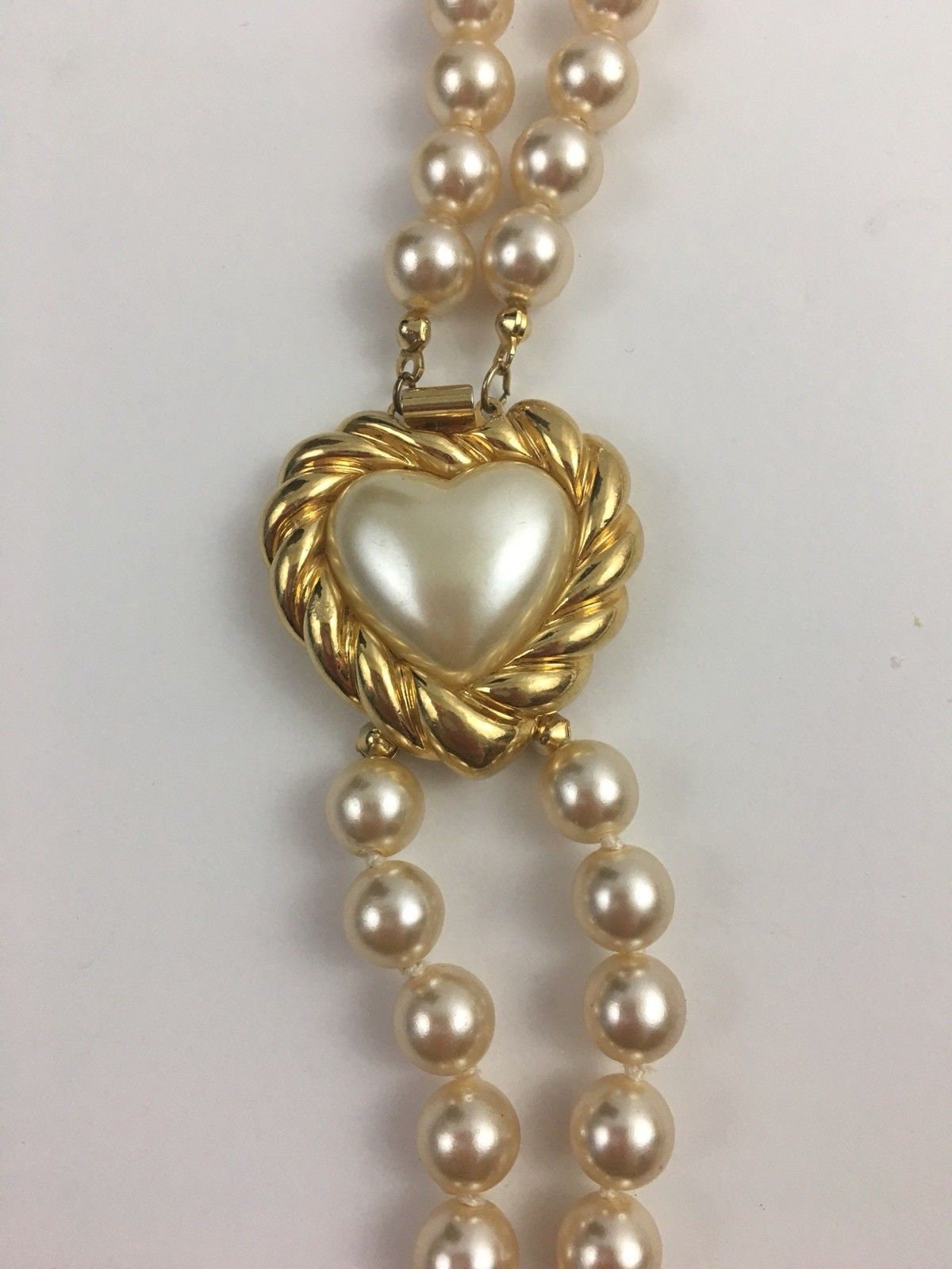 Joan Rivers Pearl Necklace with Interchangeable Hearts for Clasp S3125
