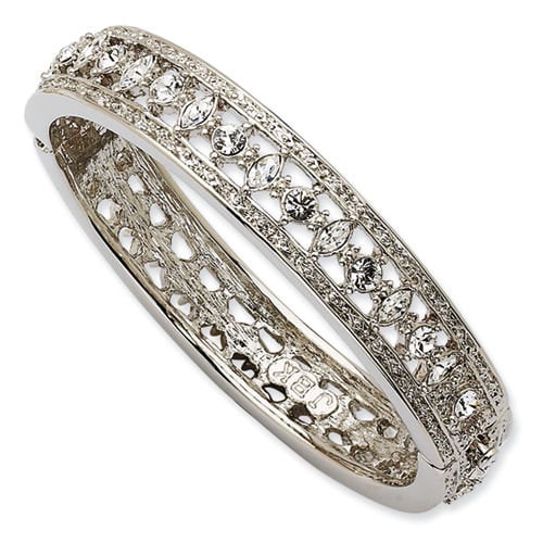 Jackie Kennedy Engagement Bracelet Silver with Simulated
