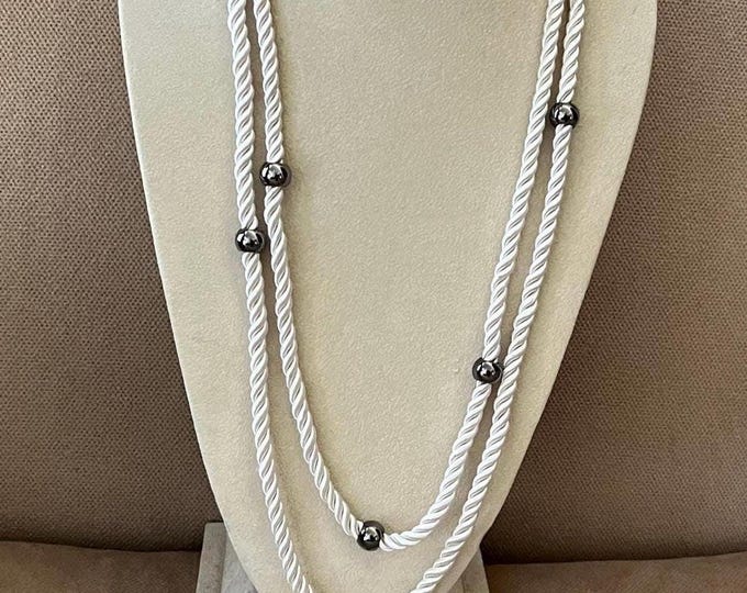 SPECIAL OFFER Jackie Kennedy Long Rope Necklace JBK Double Strand Twisted Rope Necklace by Camrose Gift for Her Birthday -  715b