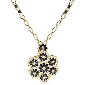 Jackie Kennedy Blue Pin Pendant Necklace