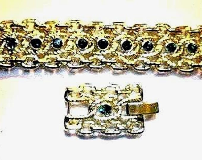 JBK Green Bracelet Jackie Kennedy Green and Gold Bracelet by Camrose Kross for May Birthday Gift for Her - 533bs