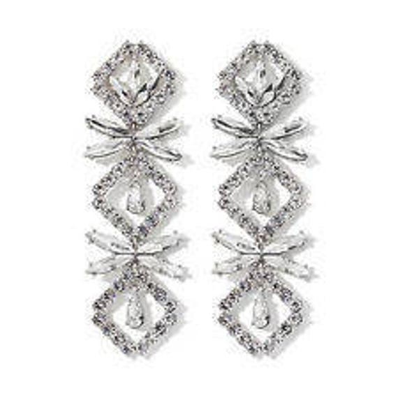 Audrey Hepburn Crystal Earrings, Wear Long or Shor
