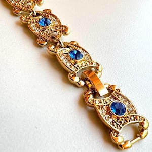 JBK Jacqueline Kennedy Gold-Plated Sapphire Crystal Bracelet