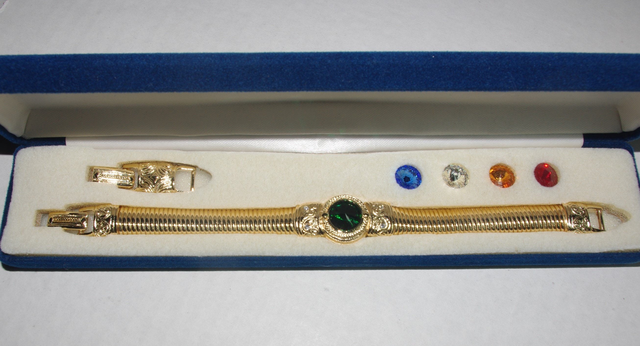 Camrose and Kross Jackie Kennedy Gold and Sapphire Rams Head Clamper  Bracelet - Etsy