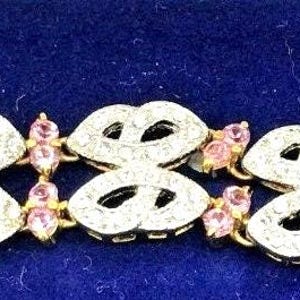 Jackie Kennedy Crystal Bracelet in Gold JBK Pink Gold Bracelet by Camrose Kross Gift for Her Anniversary or Birthday 296