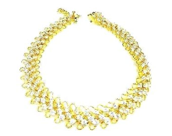 Jackie Kennedy Gold and Crystal Bracelet JBK Gold Braceket with Crystals by Camrose Kross  Gift for Her Birthday or Anniversary - 108