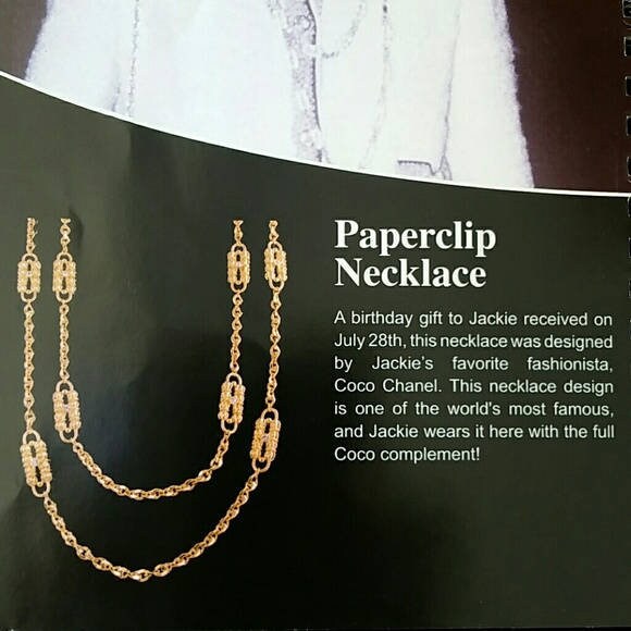 Jackie Kennedy Paperclip Necklace Gold 
