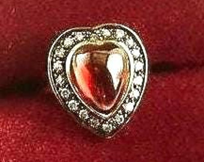 Camrose Kross Jackie Kennedy Red Heart Ring JBK Gold Heart Ring with Red Stone Gift for Her Anniversary Birthday or Valentine’s Day - 2025