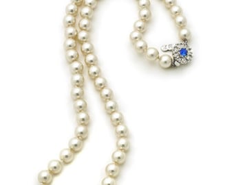 MOTHERS DAY GIFT - Jackie Kennedy 20” Pearl Necklace Single Strand Gift for Mother  Graduation Wedding Birthday Anniversary or for Her - 495