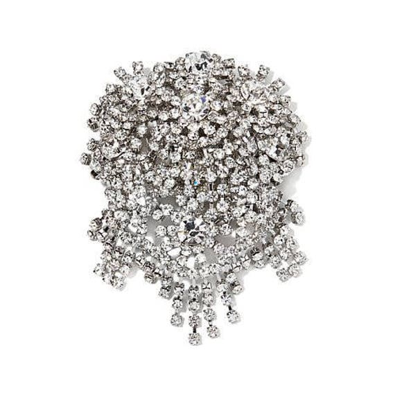 Audrey Hepburn Pin Pendant, Large Crystal Brooch