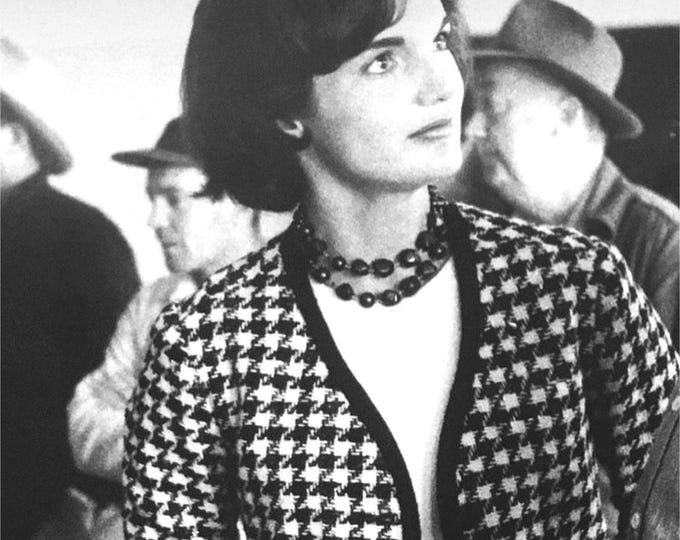 Jackie Kennedy JEWELRY SET JBK Black Necklace and Earrings Set by Camrose Kross Gift for Her Birthday or Anniversary Gift for Woman