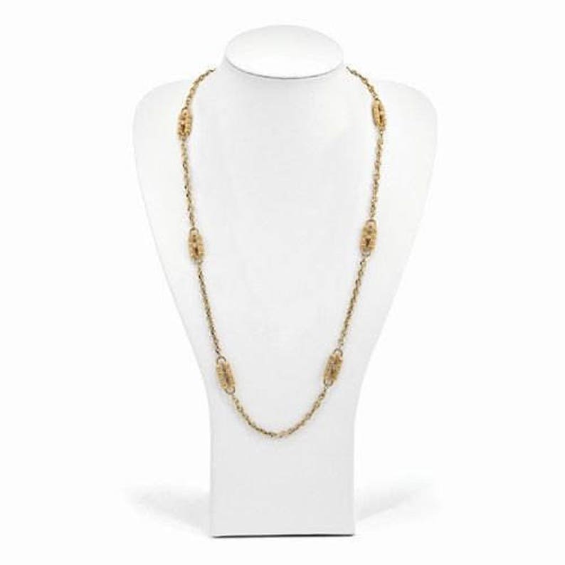 Jackie Kennedy Paperclip Necklace by Coco Chanel 217 tms1 Etsy