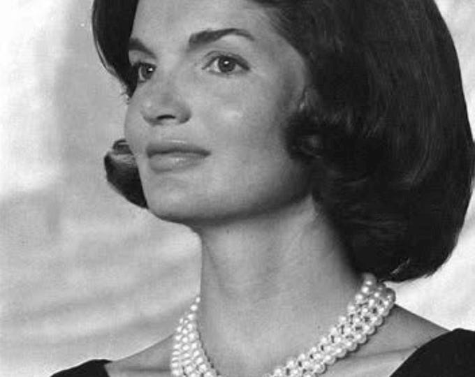 ANNIVERSARY GIFT for Her JBK Triple Strand Pearl Necklace Jacqueline Kennedy 3 Strand Pearl Necklace Gift for Anniversary Gift for Wife 497a