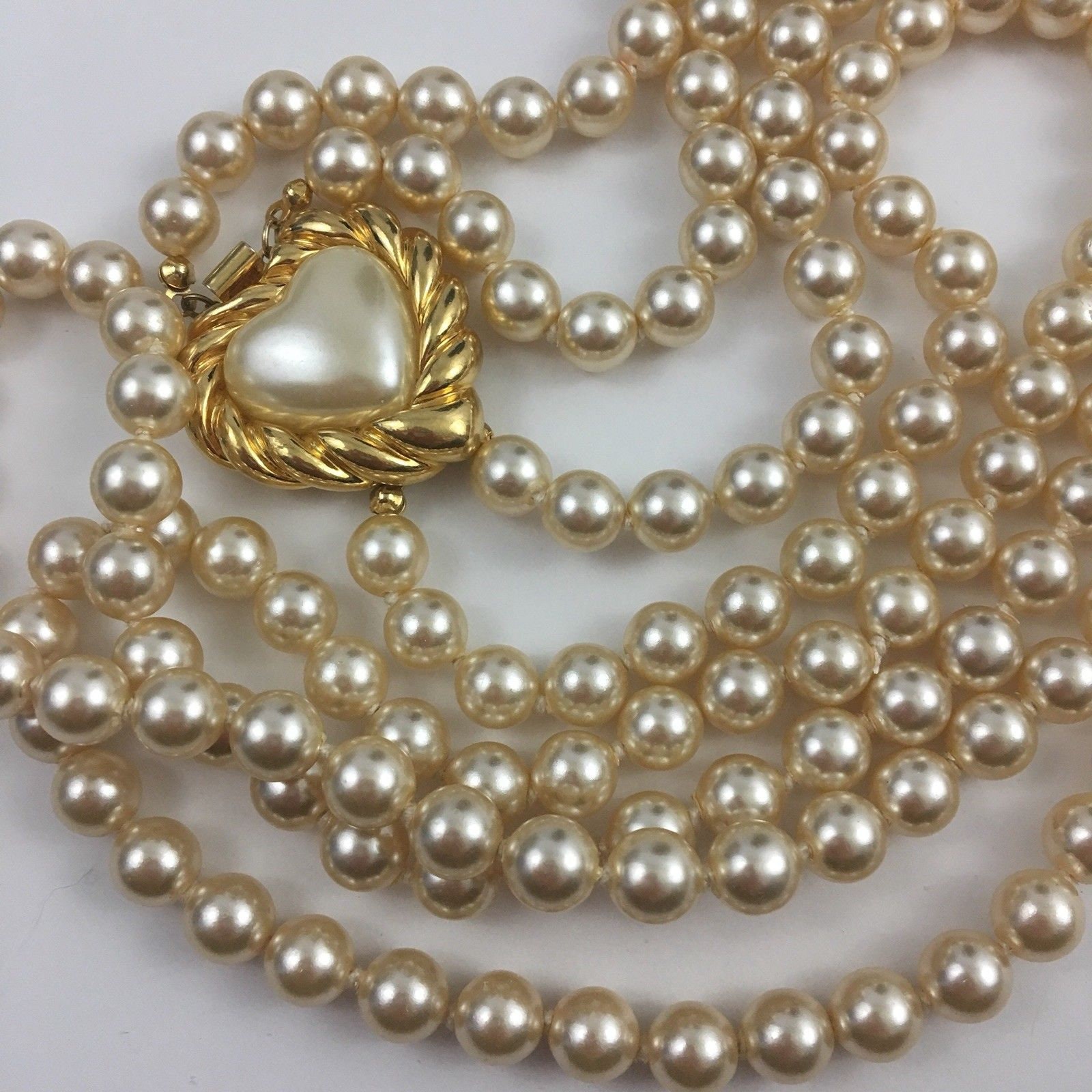 Joan Rivers Pearl Necklace with Interchangeable Hearts for Clasp S3125