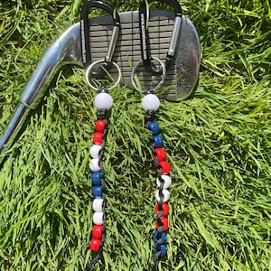 GOLF Red/White/Blue USA Abacus-Style Stroke Counter, SCORE! Beads,  Personal & Portable, Great for Disc and Frisbee Golf Too!