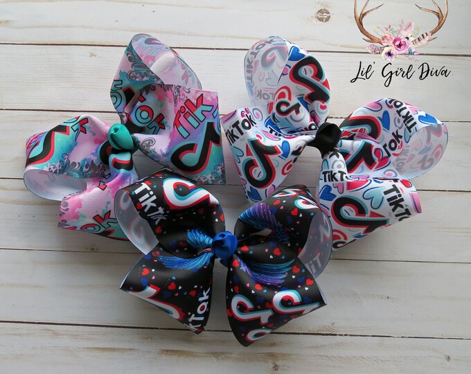 Tik Tok Bows Tik Tok Hair Accessories School Uniform Bows Etsy