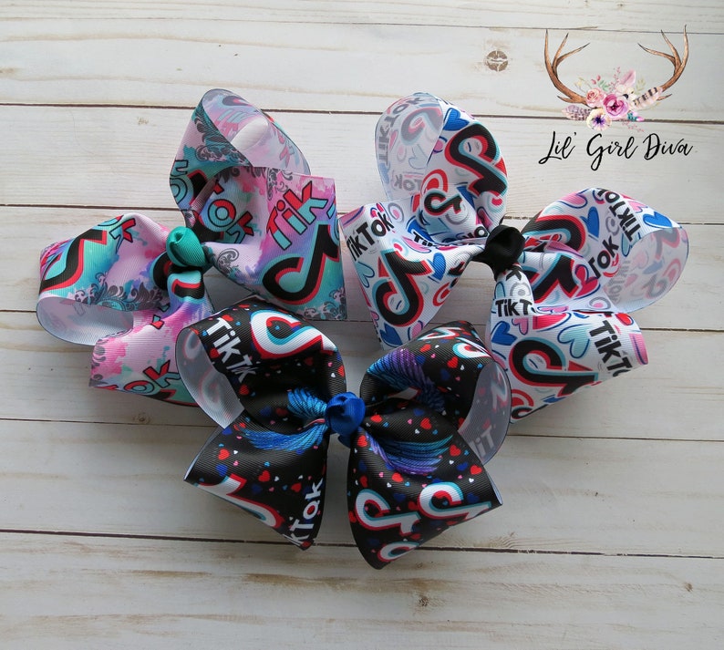 Tik Tok Bows Tik Tok Hair Accessories School Uniform Bows Etsy Hong Kong