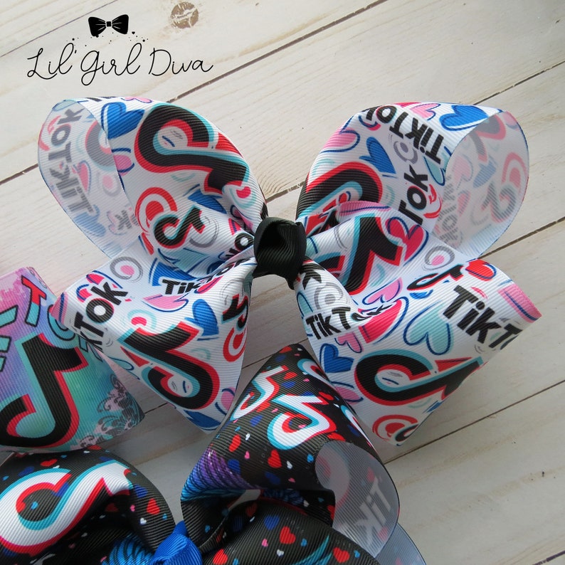 Tik Tok Bows Tik Tok Hair Accessories School Uniform Bows Etsy Hong Kong