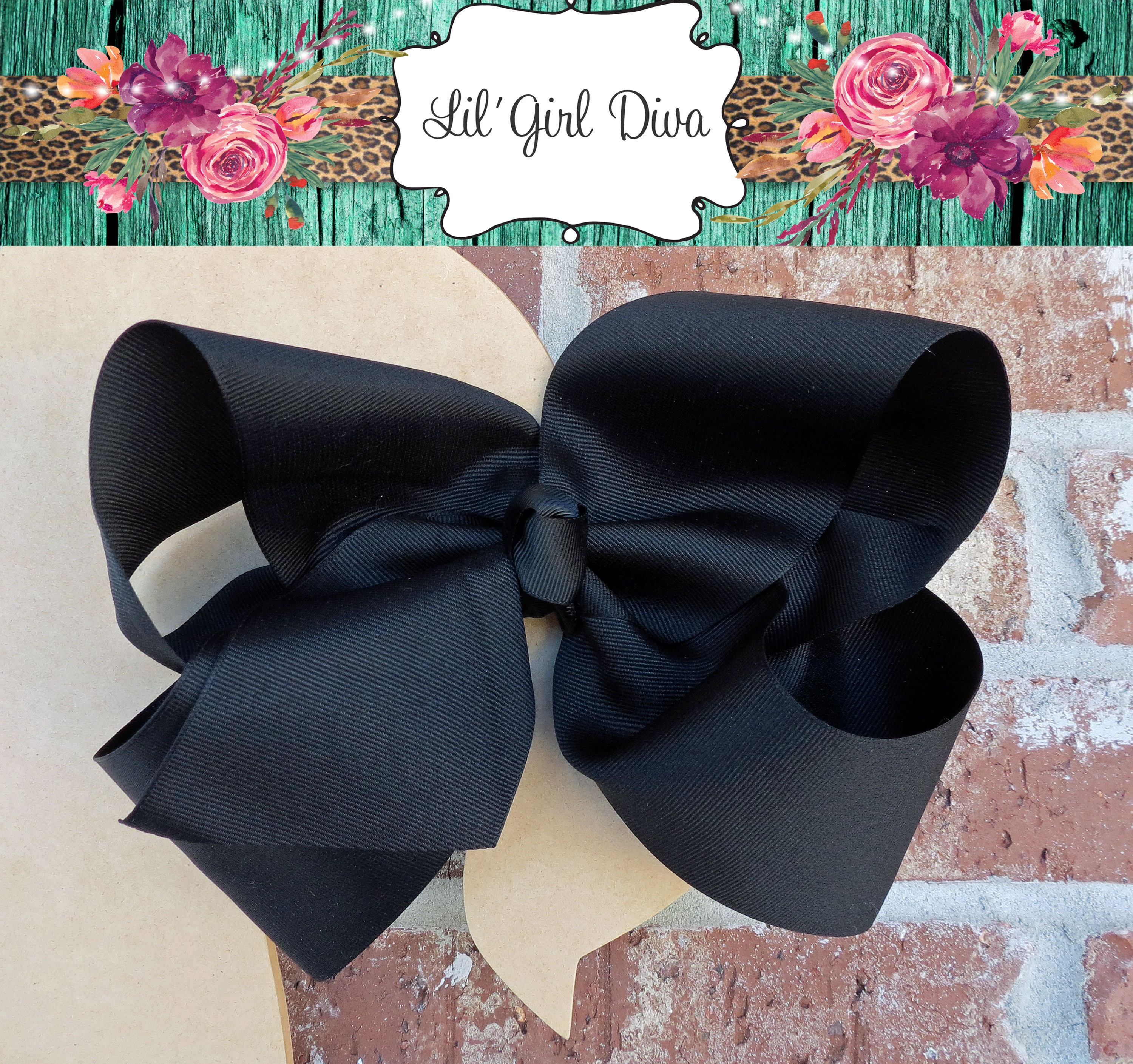 XL Black Boutique Bow Boutique Bows Girl Hair bows XL Bows Etsy