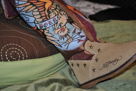 SALE Fantastic Ed Hardy Warm Designer Boots Etsy Australia