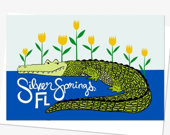 Silver Springs Postcard - Silver Springs State Park - Florida Springs - Florida Gators