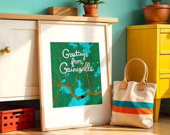 Greetings from Gainesville, Florida Art Print | 8x10 and 11x14