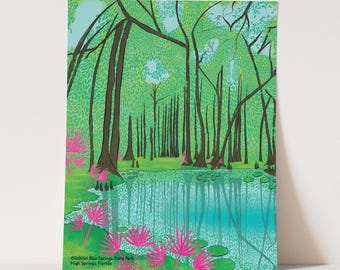 Gilchrist Blue Spring State Park, Florida Art Print | 8x10 and 11x14