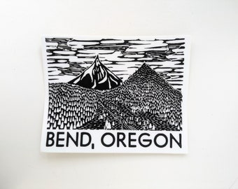 Cascade Mountains - Bend, Oregon - Sticker