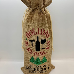Holiday Wine Bags
