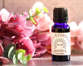 Goddess Oil Blend, essential oils, vibrational, healing, organic, medicinal, aroma therapy, bath, spa, massage, perfume, meditation