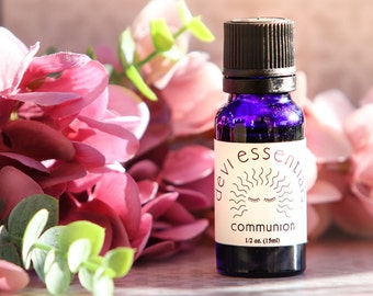 Communion Oil Blend, essential oils, vibrational, healing, organic, medicinal, aroma therapy, bath, spa, massage, perfume, meditation