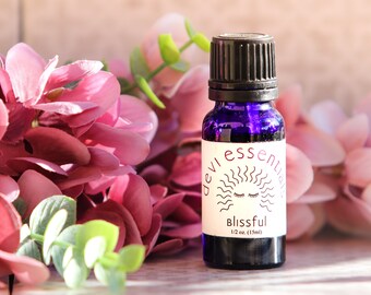 Blissful Oil Blend, essential oils, vibrational, healing, organic, medicinal, aroma therapy, bath, spa, massage, perfume, meditation