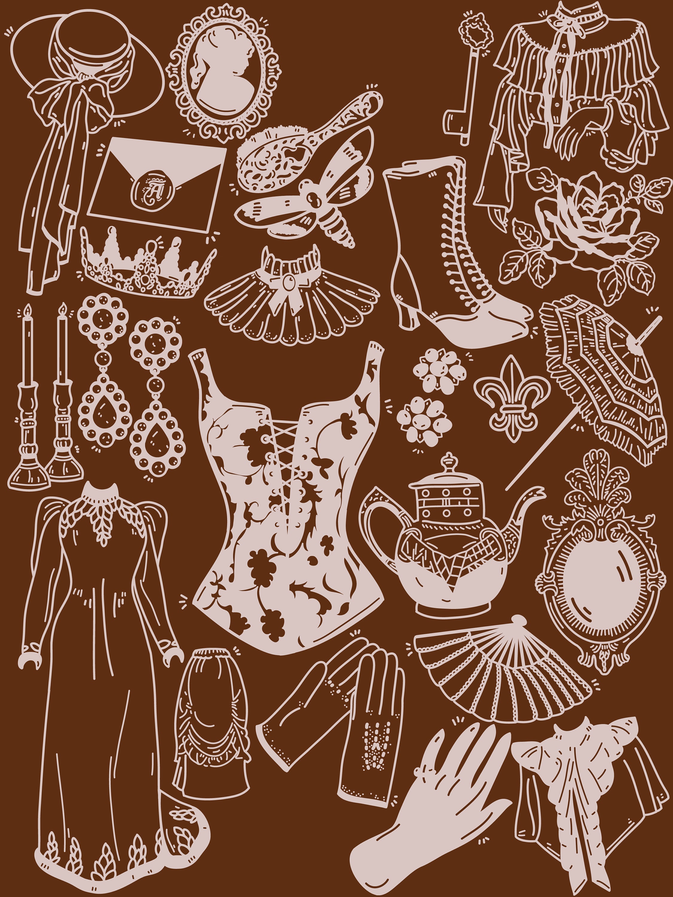 Victorian SVG Icon Bundle Digital Download Etsy Australia