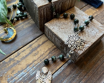 AAA Grade Russian Seraphinite Rosary - Attuned to the Archangels - Prayer Beads, Crystals, Mala, Jewelry, Necklace