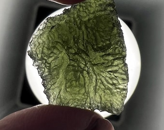 Genuine Moldavite Crystal (Item #004) - AA Grade - Tektite, Crystals
