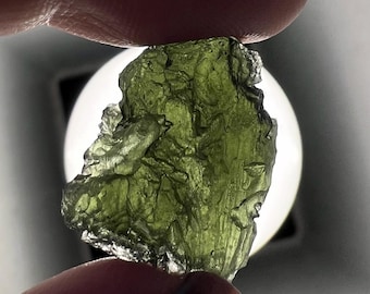 Genuine Moldavite Crystal (Item #003) - AA Grade - Tektite, Crystals