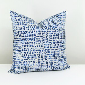 Indigo Spots Pillow Cover: Mid-Century Modern Accent Cushion Custom Sizing #105