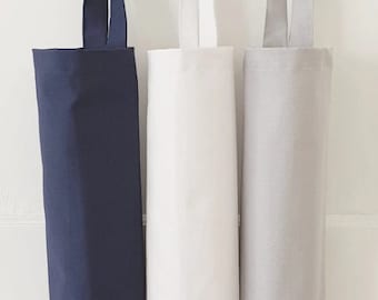 Plastic Grocery Bag Dispenser / Large Plastic Bag Holder/ Plastic Bag Organizer / 4 Color Choice Solid White, Black, Navy, Gray.
