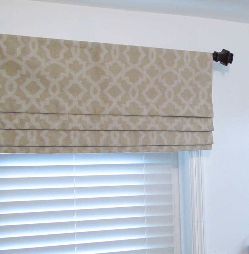 Fauxfake Roman Shade/ Lined Mock Roman Valance/ Sheffield Etsy
