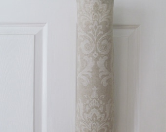 Handmade Linen Damask Plastic Bag Holder: Kitchen Storage